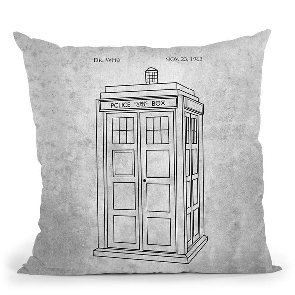 Police Blueprint Throw Pillow By Cole Borders - All About Vibe