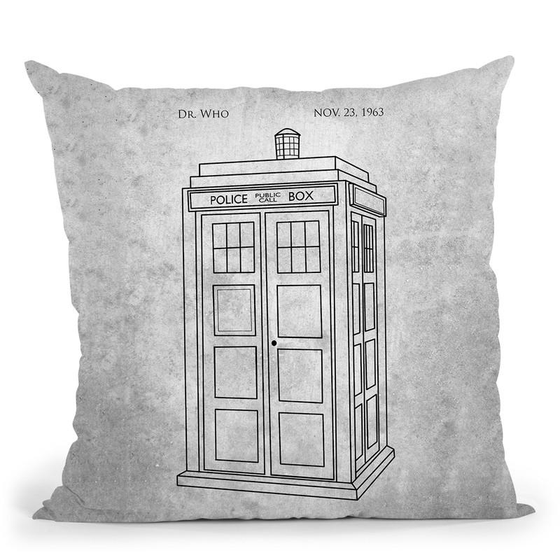 Police Blueprint Throw Pillow By Cole Borders - All About Vibe