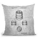 Beer Keg Blueprint I Throw Pillow By Cole Borders - All About Vibe