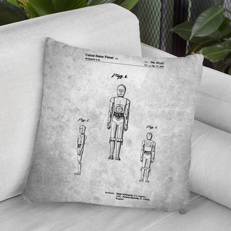 Cp3O Blueprint Throw Pillow By Cole Borders - All About Vibe