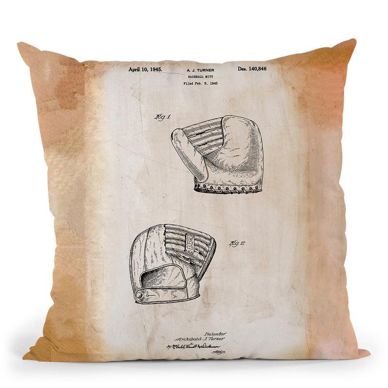 B Glove White Throw Pillow By Cole Borders - All About Vibe