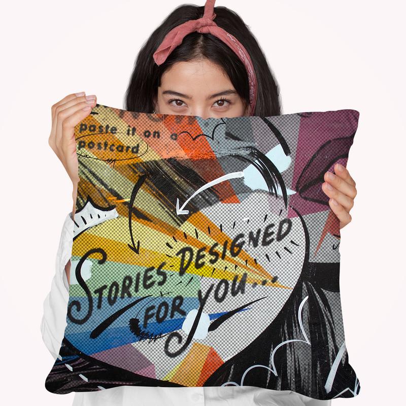 Coupon Stories Throw Pillow By Dan Monteavaro - All About Vibe
