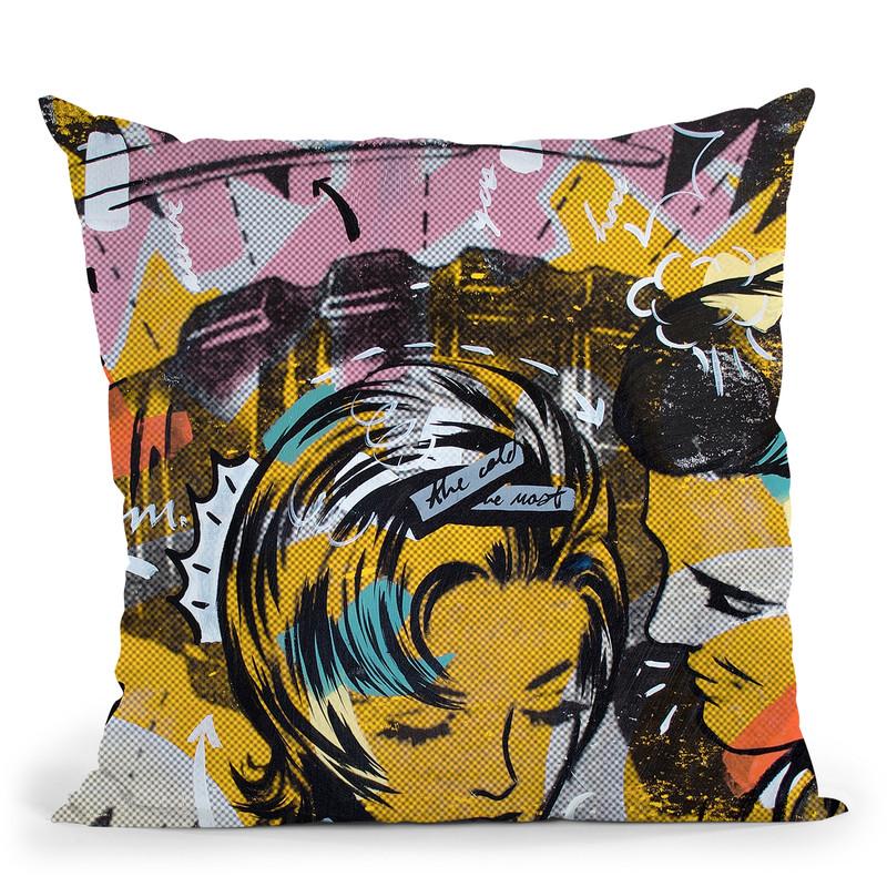 Surprise B Throw Pillow By Dan Monteavaro - All About Vibe