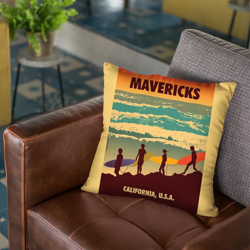 Mavericks Throw Pillow By American Flat - All About Vibe