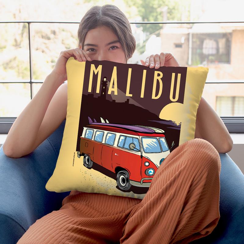 Malibu Throw Pillow By American Flat - All About Vibe