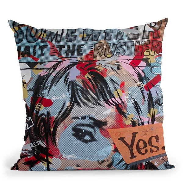 Yes Yes Throw Pillow By Dan Monteavaro - All About Vibe