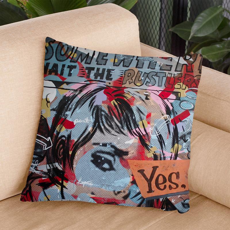 Yes Yes Throw Pillow By Dan Monteavaro - All About Vibe
