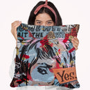 Yes Yes Throw Pillow By Dan Monteavaro - All About Vibe