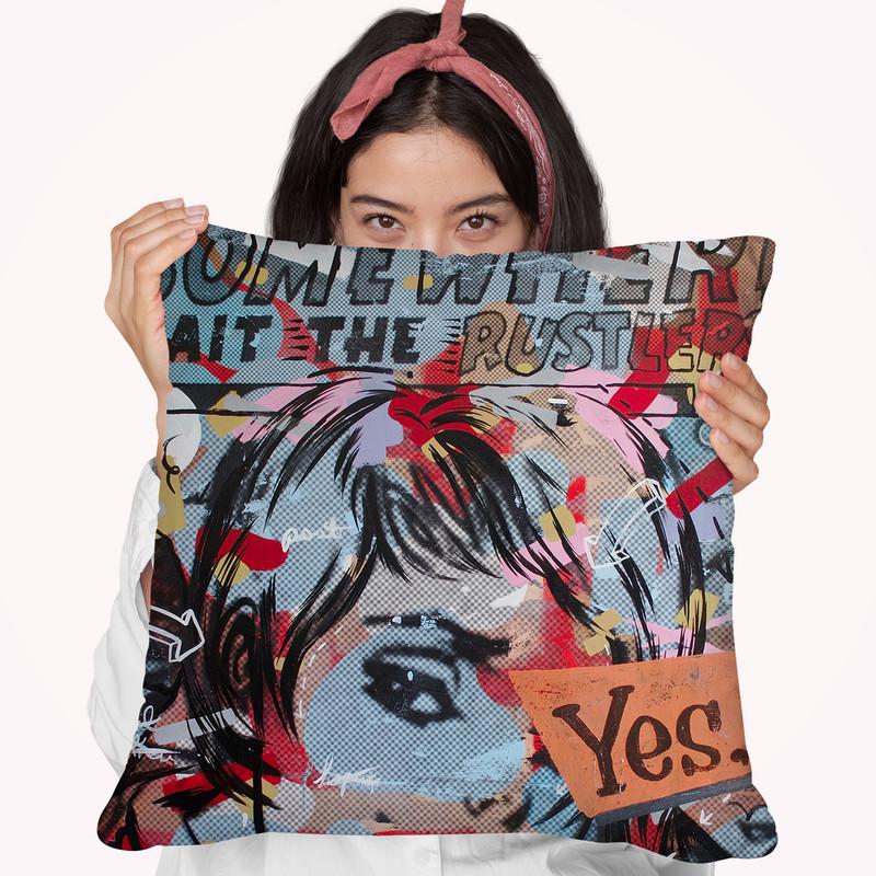 Yes Yes Throw Pillow By Dan Monteavaro - All About Vibe