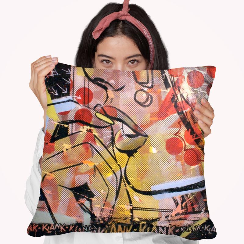 Klank Klank Throw Pillow By Dan Monteavaro - All About Vibe