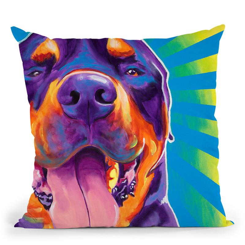 Duncan Throw Pillow By Dawgart - All About Vibe