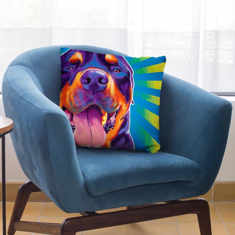 Duncan Throw Pillow By Dawgart - All About Vibe