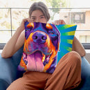 Duncan Throw Pillow By Dawgart - All About Vibe