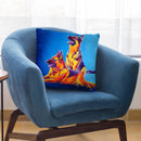Erin & Eiko Throw Pillow By Dawgart - All About Vibe