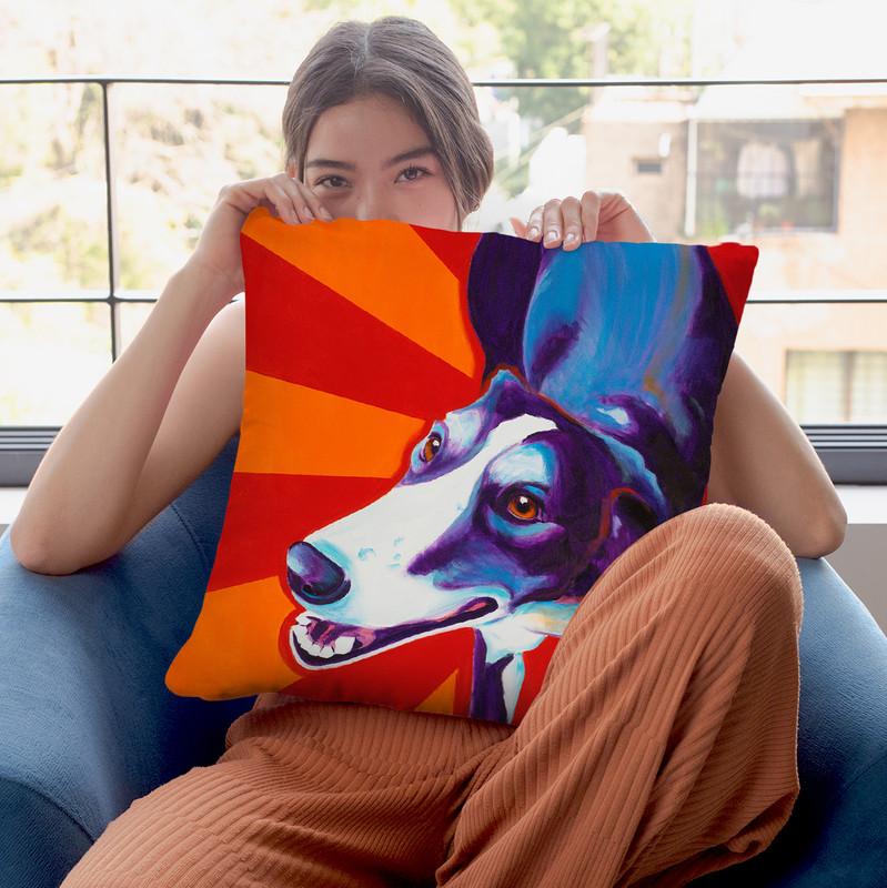 Evie Throw Pillow By Dawgart - All About Vibe
