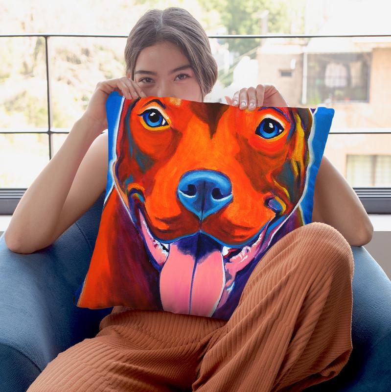 Jenny Throw Pillow By Dawgart - All About Vibe