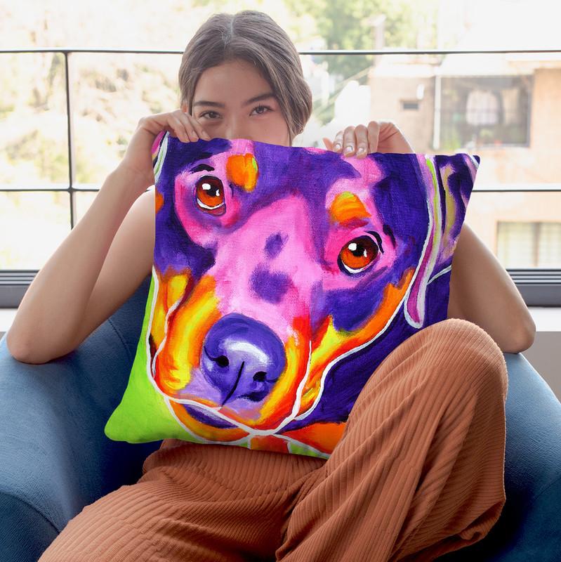 Paige Throw Pillow By Dawgart - All About Vibe