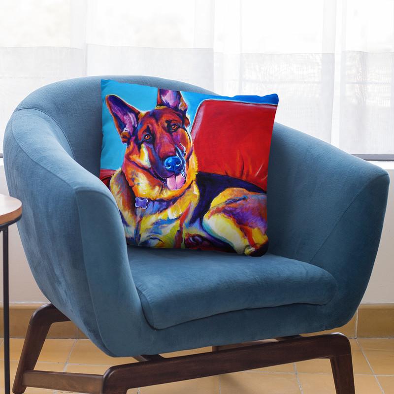 Zeke Throw Pillow By Dawgart - All About Vibe