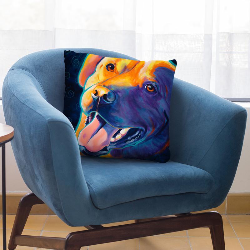 Fiesta Freddie Throw Pillow By Dawgart - All About Vibe