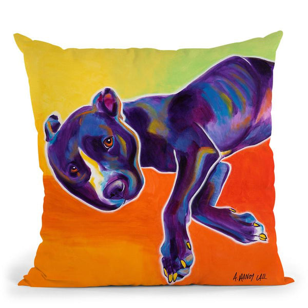 Izzy Throw Pillow By Dawgart - All About Vibe