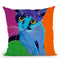 Kitten Blue Throw Pillow By Dawgart - All About Vibe