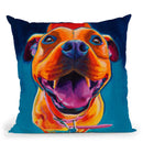 Pittie Party Throw Pillow By Dawgart - All About Vibe