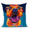 Pittie Party Throw Pillow By Dawgart - All About Vibe