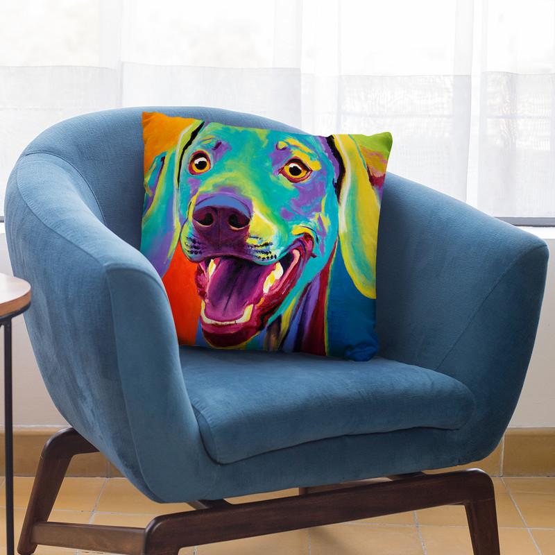 Taffy Throw Pillow By Dawgart - All About Vibe