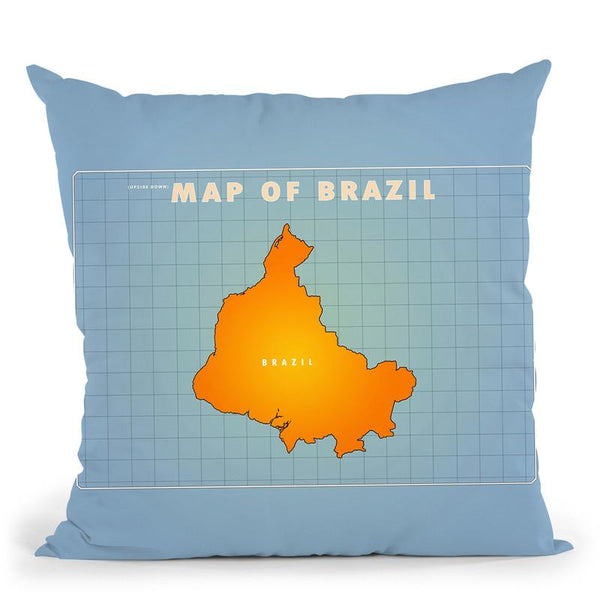 Upside Down Brazil Throw Pillow By American Flat - All About Vibe