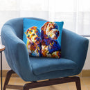 Max And Maggie Throw Pillow By Dawgart - All About Vibe