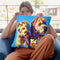 Max And Maggie Throw Pillow By Dawgart - All About Vibe