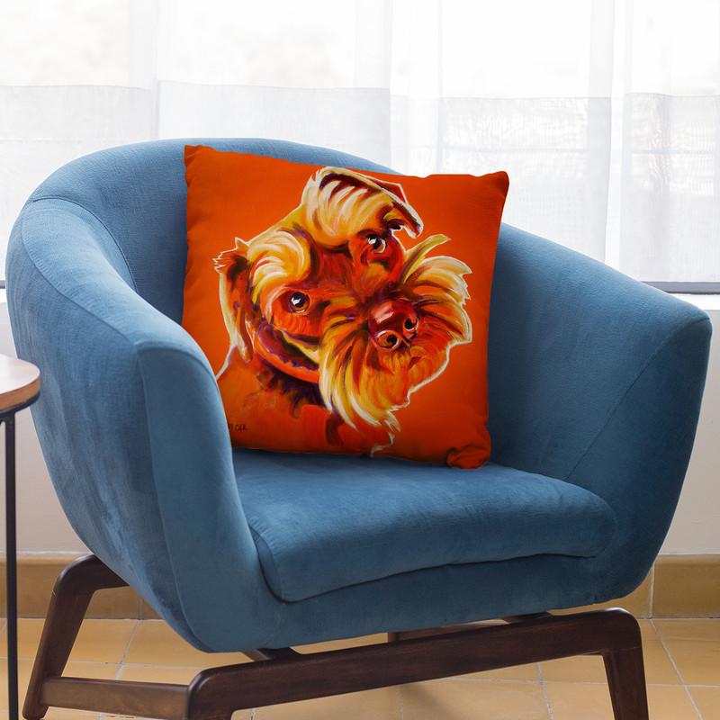 Blue Throw Pillow By Dawgart - All About Vibe