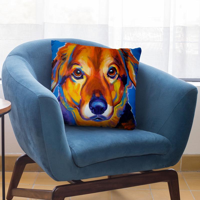Riley Square Throw Pillow By Dawgart - All About Vibe