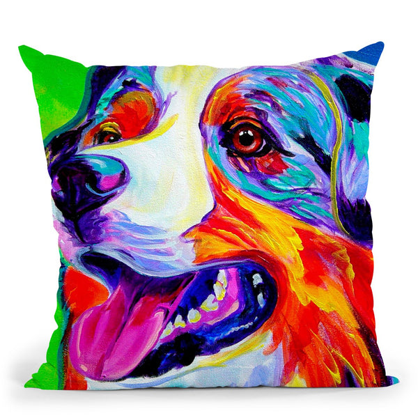 Aussie Throw Pillow By Dawgart