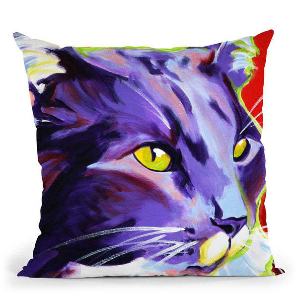 Cat Kelsier Throw Pillow By Dawgart - All About Vibe