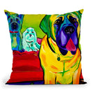 Drooler Get The Floor Throw Pillow By Dawgart - All About Vibe
