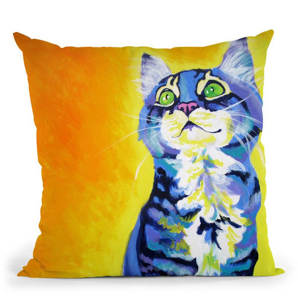 Here Kitty Kitty Throw Pillow By Dawgart - All About Vibe