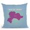 Upside Down China Throw Pillow By American Flat - All About Vibe