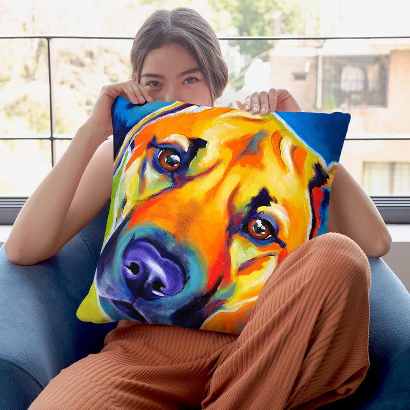 Lulu Throw Pillow By Dawgart - All About Vibe