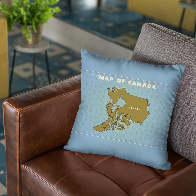 Upside Down Canada Throw Pillow By American Flat - All About Vibe