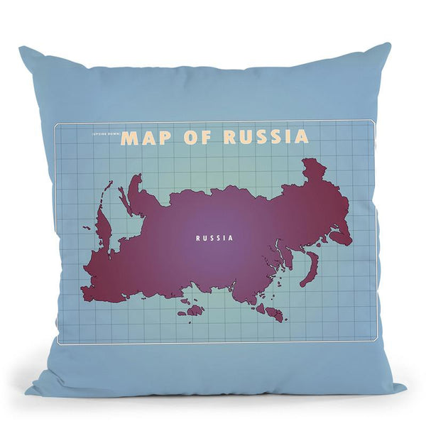 Upside Down Russia Throw Pillow By American Flat - All About Vibe