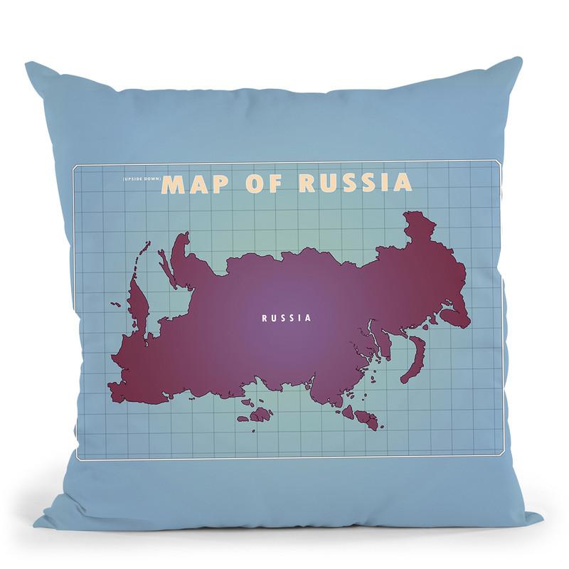 Upside Down Russia Throw Pillow By American Flat - All About Vibe