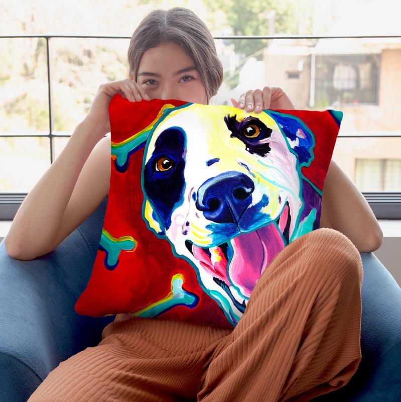 Yum Throw Pillow By Dawgart - All About Vibe