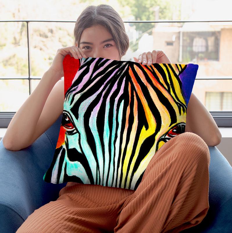 Zebra Throw Pillow By Bob Weer - All About Vibe