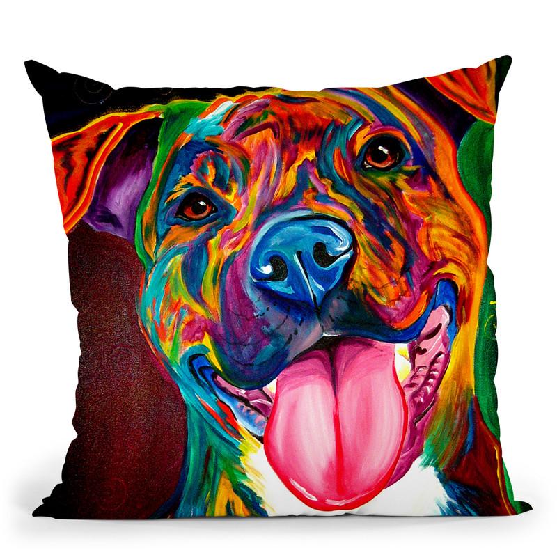 Smile Time Throw Pillow By Dawgart - All About Vibe