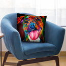 Smile Time Throw Pillow By Dawgart - All About Vibe