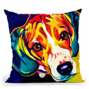 Beagle Bailey Throw Pillow By Dawgart - All About Vibe