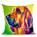 Bloodhound Throw Pillow By Dawgart - All About Vibe