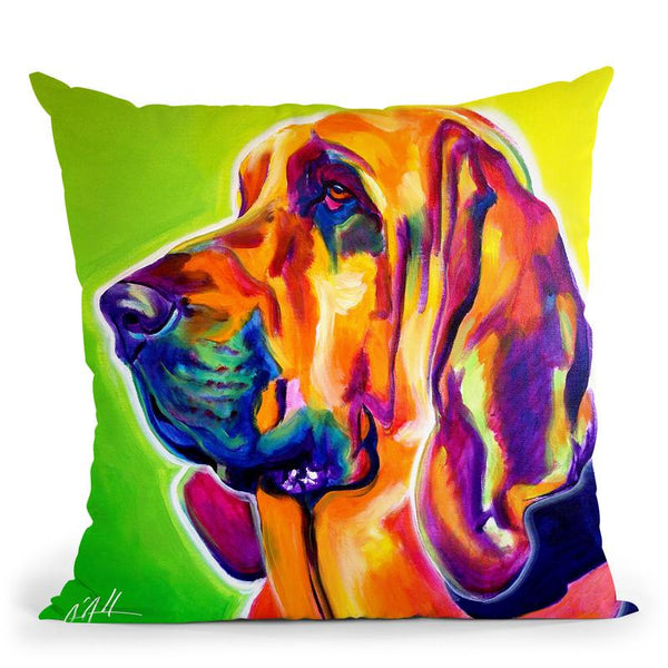 Bloodhound Throw Pillow By Dawgart - All About Vibe