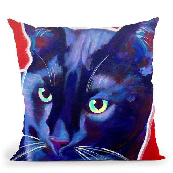 Cat Caleb Throw Pillow By Dawgart - All About Vibe